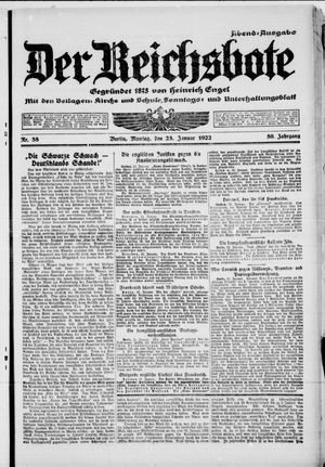 Der Reichsbote vom 23.01.1922