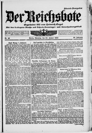 Der Reichsbote vom 24.01.1922