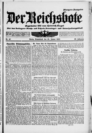 Der Reichsbote vom 28.01.1922