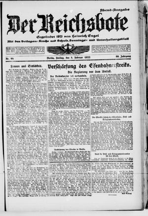 Der Reichsbote vom 03.02.1922