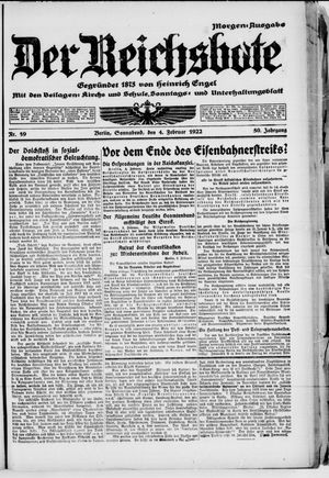 Der Reichsbote vom 04.02.1922