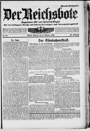 Der Reichsbote vom 06.02.1922