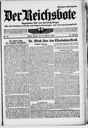 Der Reichsbote vom 10.02.1922