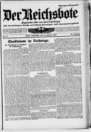 Der Reichsbote vom 11.02.1922