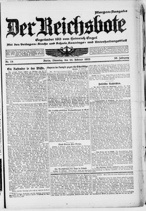Der Reichsbote vom 14.02.1922