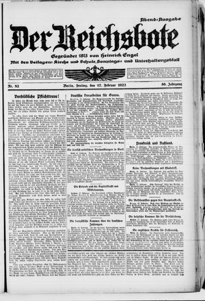 Der Reichsbote vom 17.02.1922