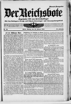 Der Reichsbote vom 20.02.1922