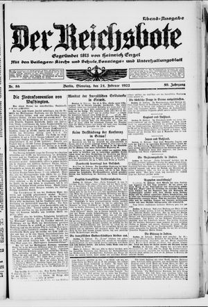 Der Reichsbote vom 21.02.1922