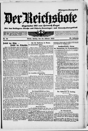 Der Reichsbote vom 24.02.1922