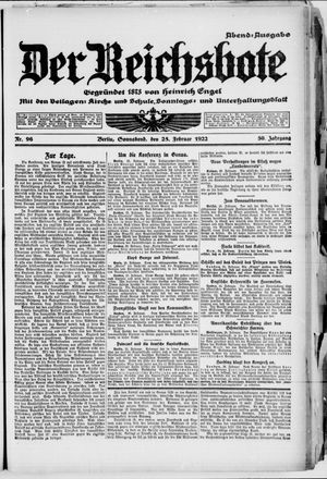Der Reichsbote on Feb 25, 1922