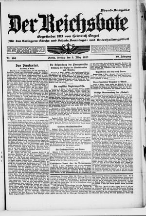 Der Reichsbote vom 03.03.1922