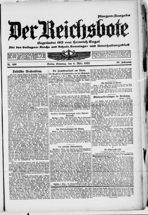 Der Reichsbote on Mar 5, 1922