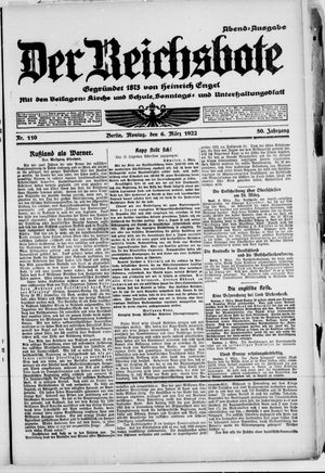 Der Reichsbote vom 06.03.1922