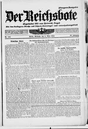 Der Reichsbote vom 08.03.1922