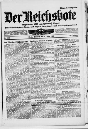 Der Reichsbote vom 08.03.1922