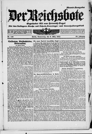 Der Reichsbote vom 09.03.1922