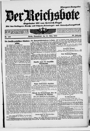 Der Reichsbote vom 11.03.1922