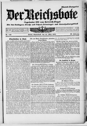 Der Reichsbote vom 11.03.1922
