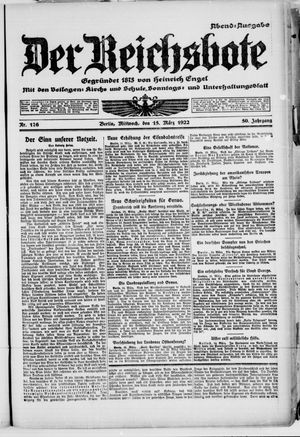 Der Reichsbote vom 15.03.1922