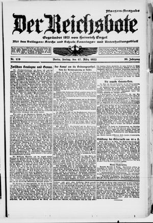 Der Reichsbote vom 17.03.1922