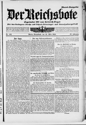 Der Reichsbote vom 18.03.1922