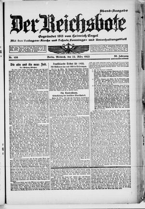Der Reichsbote vom 22.03.1922