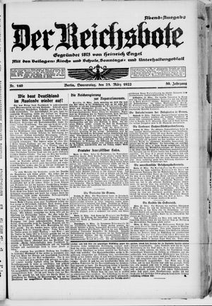 Der Reichsbote vom 23.03.1922