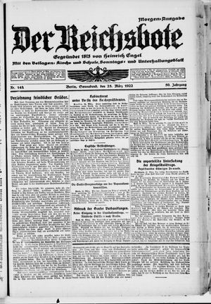 Der Reichsbote vom 25.03.1922