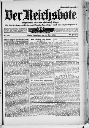 Der Reichsbote vom 25.03.1922