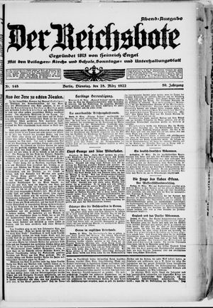 Der Reichsbote vom 28.03.1922