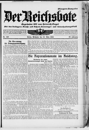 Der Reichsbote vom 29.03.1922