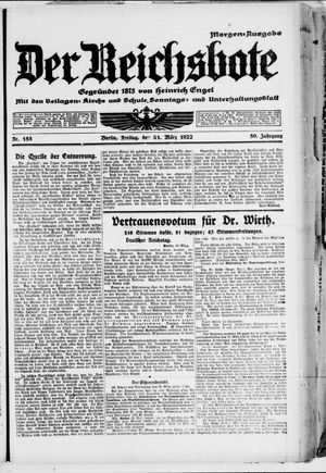 Der Reichsbote vom 31.03.1922