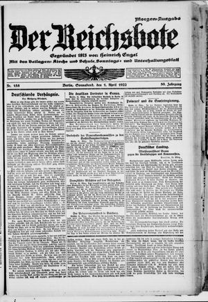 Der Reichsbote vom 01.04.1922