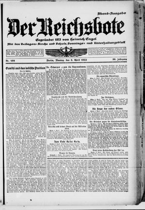 Der Reichsbote vom 03.04.1922