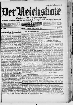 Der Reichsbote vom 04.04.1922