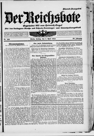 Der Reichsbote vom 07.04.1922