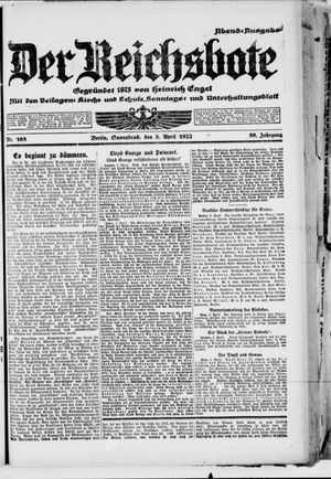 Der Reichsbote vom 08.04.1922