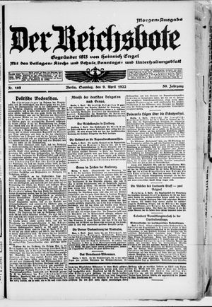 Der Reichsbote vom 09.04.1922