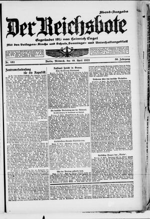 Der Reichsbote vom 19.04.1922