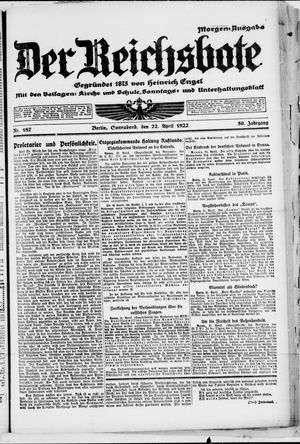 Der Reichsbote vom 22.04.1922