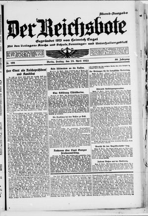 Der Reichsbote vom 28.04.1922