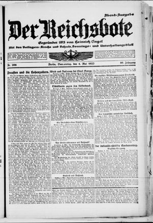 Der Reichsbote vom 04.05.1922