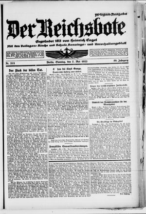 Der Reichsbote vom 07.05.1922