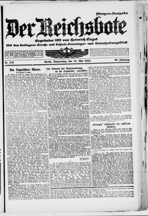 Der Reichsbote vom 11.05.1922