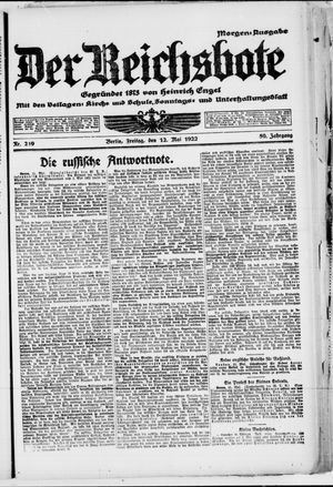 Der Reichsbote vom 12.05.1922