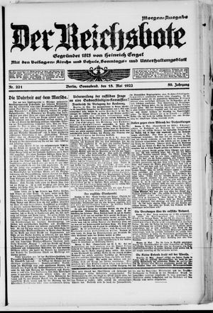 Der Reichsbote vom 13.05.1922
