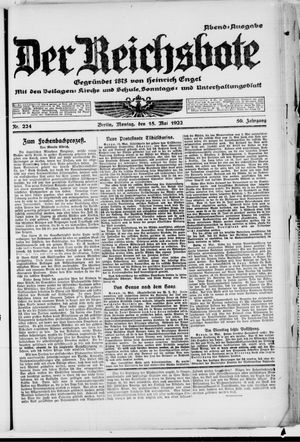 Der Reichsbote vom 15.05.1922
