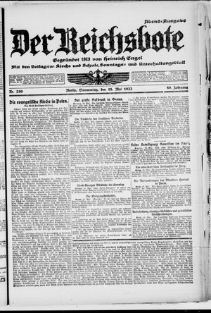 Der Reichsbote vom 18.05.1922