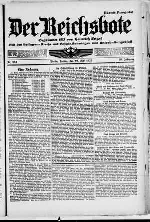 Der Reichsbote vom 19.05.1922