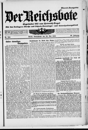 Der Reichsbote vom 20.05.1922